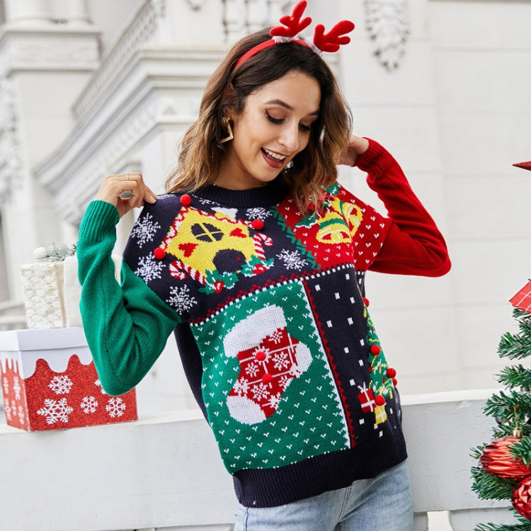 Women Small Snowflake Christmas Knit Sweater