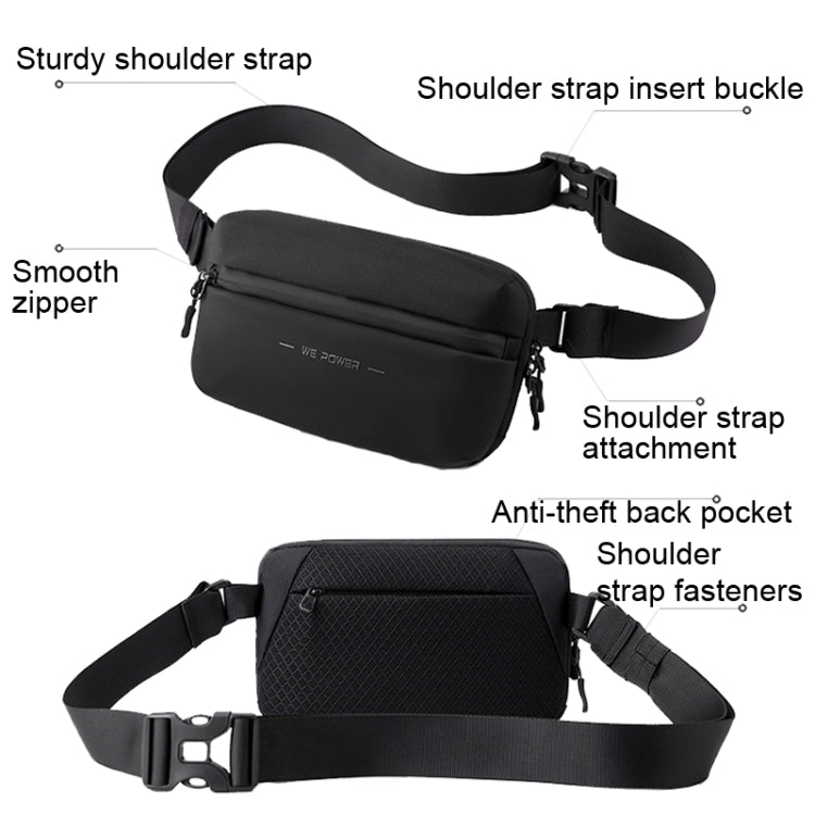 HAOSHUAI 2111 Men Chest Bag Outdoor Travel Waist Bag Minimalist Shoulder Bag Reluova