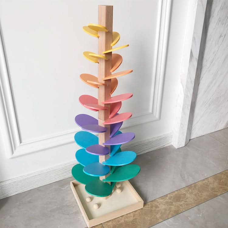 Rainbow Music Tree Wooden Rolling Ball Track Toys Reluova