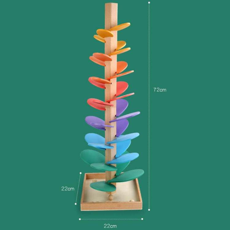 Rainbow Music Tree Wooden Rolling Ball Track Toys Reluova