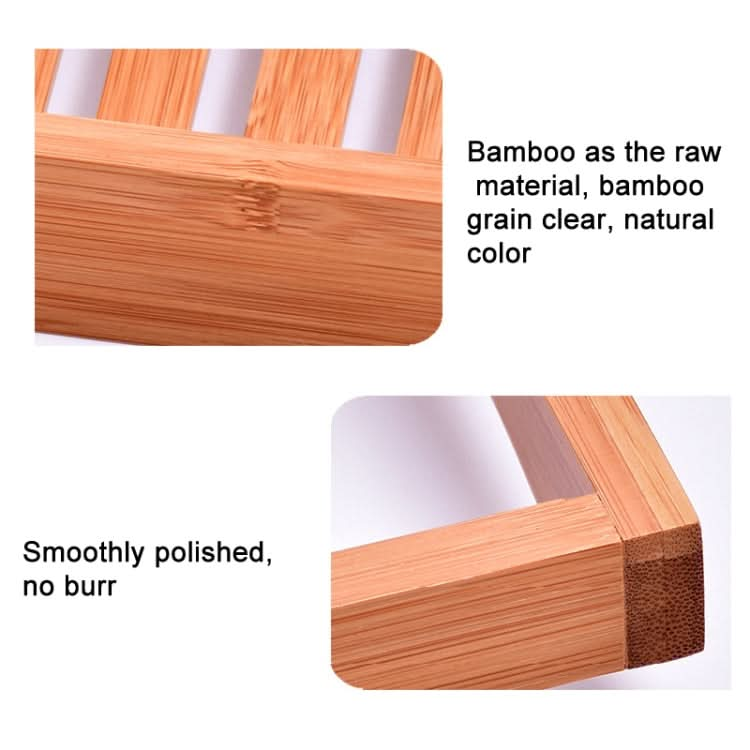 Bamboo Non-slip Bathtub Shelf Multifunctional Soaking Shelf Reluova