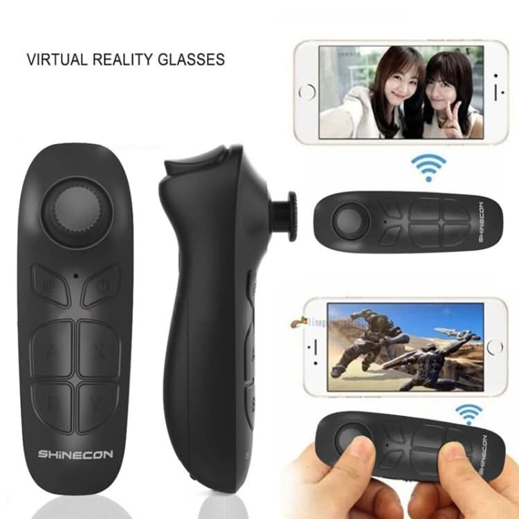 VR SHINECON SC-B03 VR Game Wireless Bluetooth Remote Control Handle Selfie Stick Remote Control Video Playback