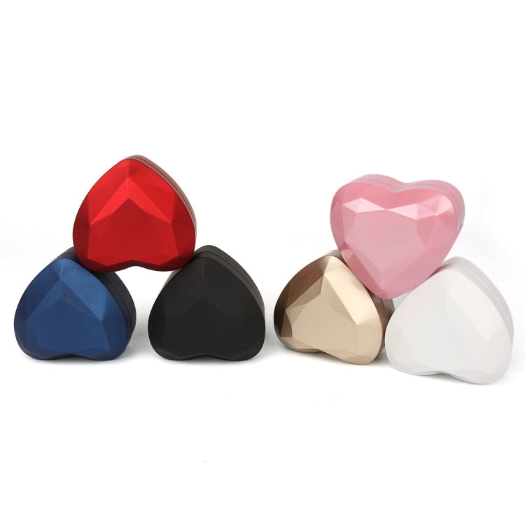 017015-20 Heart-shaped LED Light Ring Necklace Storage Box without Jewelry, Spec: