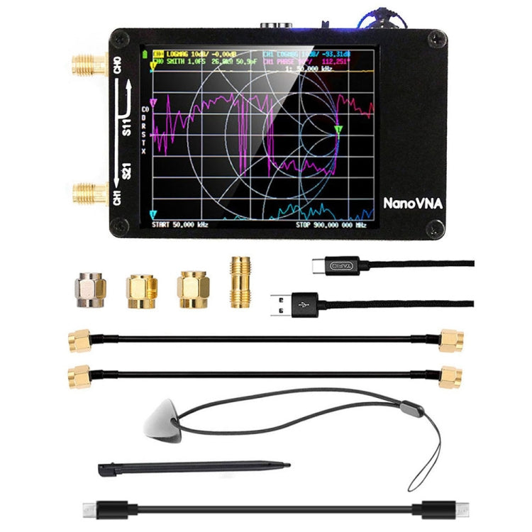 NANOVNA-H Upgraded Version 2.8 Inch TFT 50Khz-1.5Ghz Vector Network Antenna Analyzer MF HF VHF UHF With SD Card