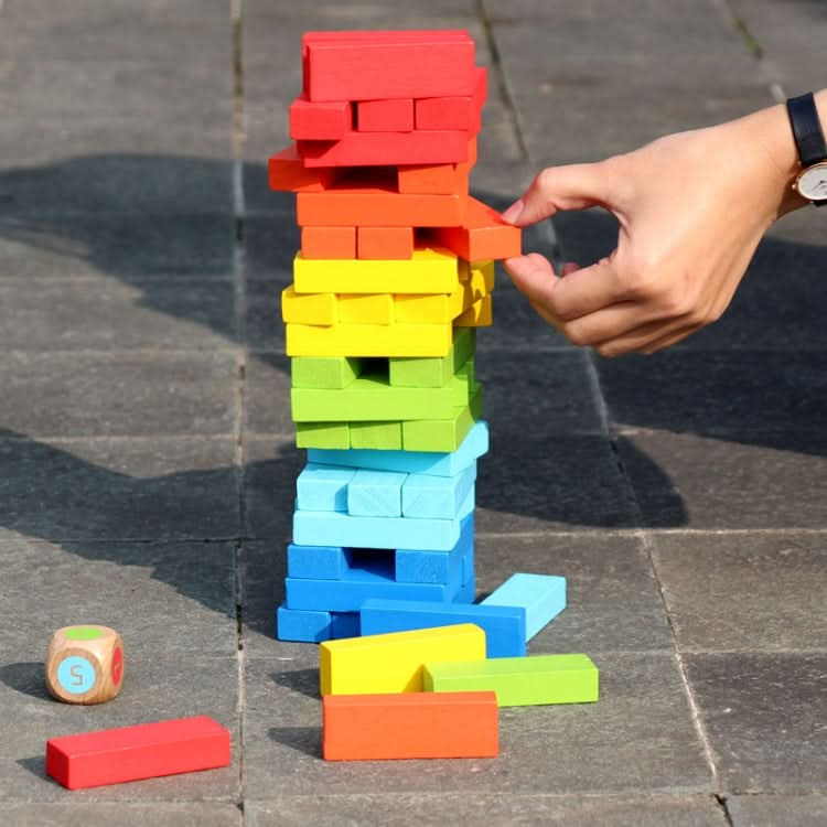 Colorful Stacked Tall Children Menochi Toy Desktop Game Reluova