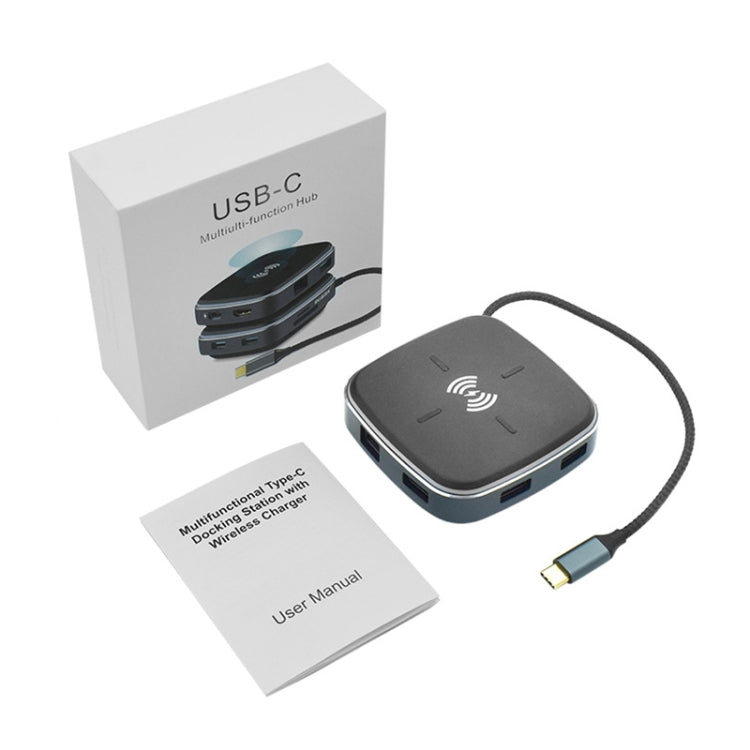 AY95 8 In 1 TYPE-C/USB-C To HUB Extended Dock Wireless Fast Charging Concentrator My Store