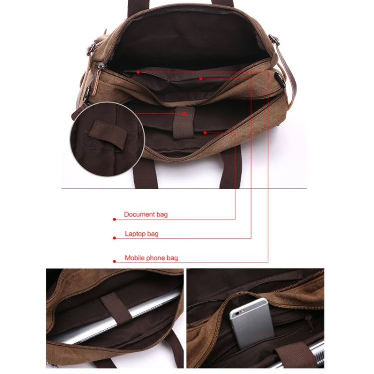 Casual Canvas Three-Purpose Business Briefcase Computer Bag My Store