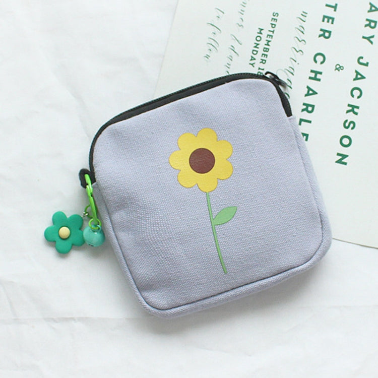 Sanitary Napkin Storage Bag Large Capacity Little Bag Canvas Simple Short Wallet