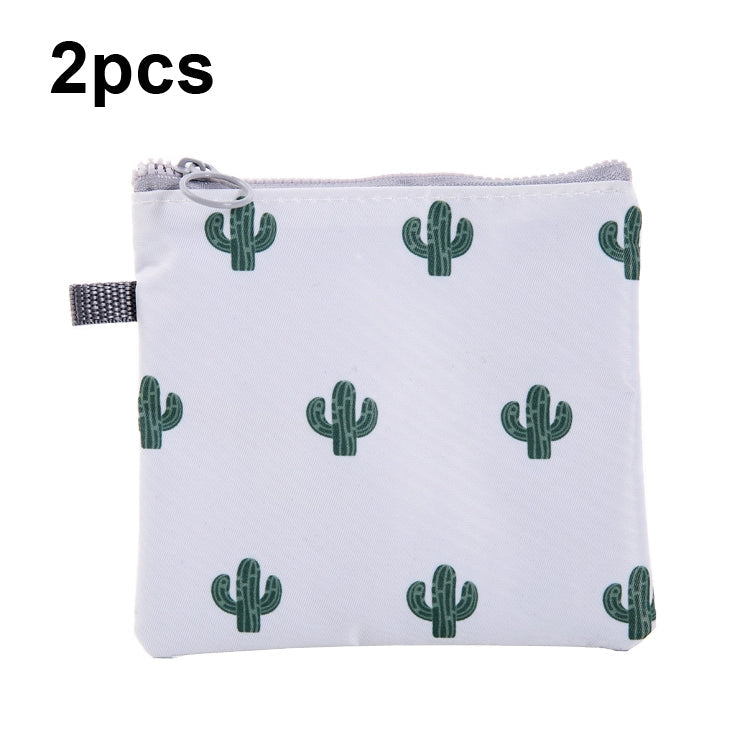 SN-031 2pcs Waterproof Zipper Sanitary Napkin Storage Bag Coin Card Bag