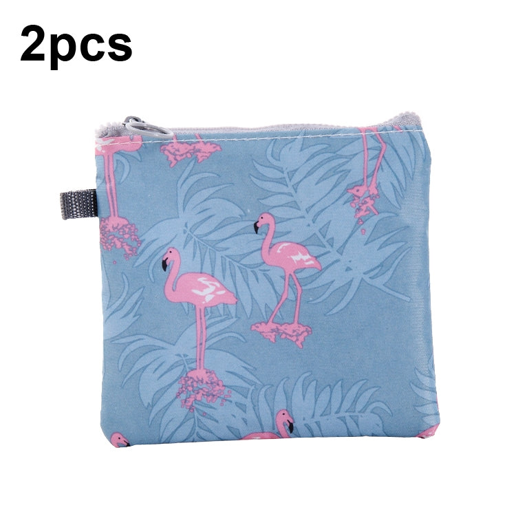 SN-031 2pcs Waterproof Zipper Sanitary Napkin Storage Bag Coin Card Bag