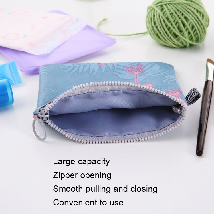 SN-031 2pcs Waterproof Zipper Sanitary Napkin Storage Bag Coin Card Bag