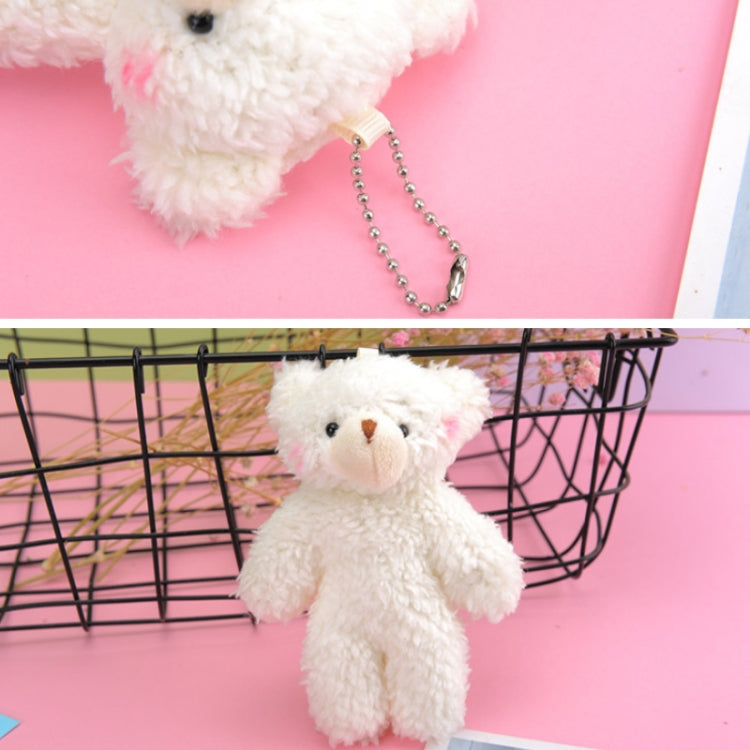 3pcs Pearl Velvet Bear Plush Keychain Toy Pendant