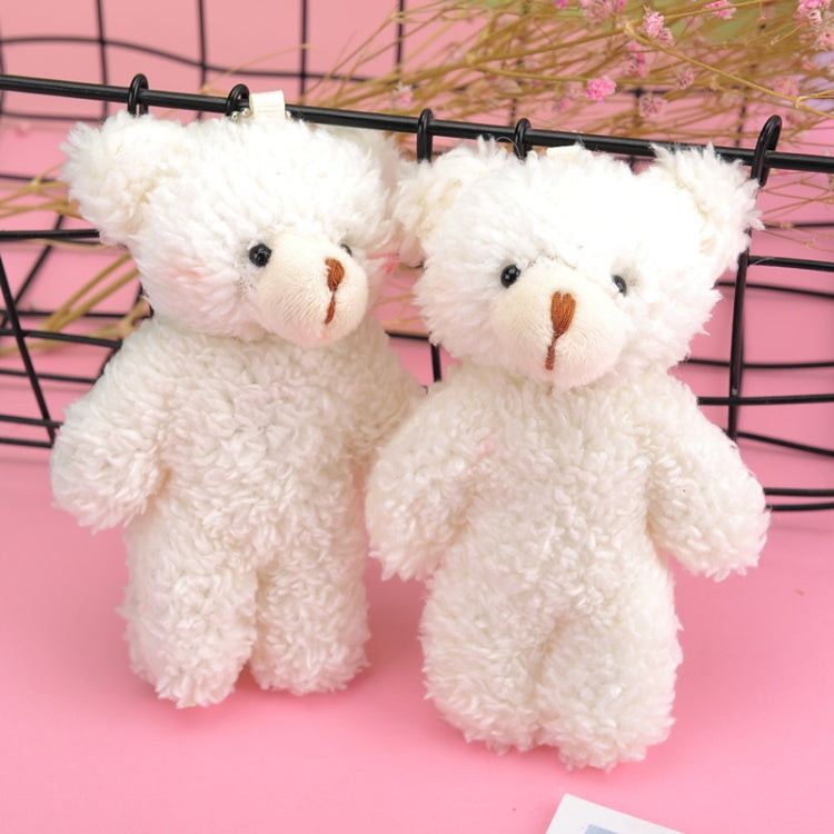 3pcs Pearl Velvet Bear Plush Keychain Toy Pendant