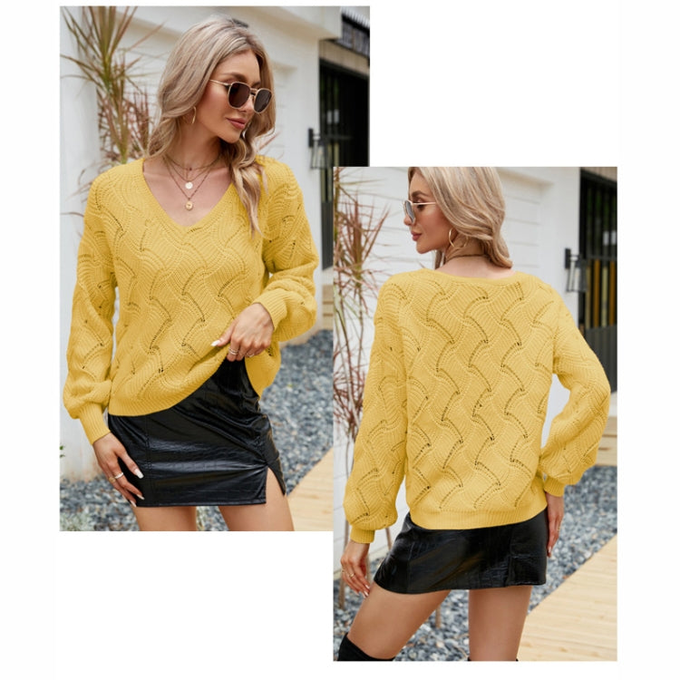 V-neck Sweater Women Autumn and Winter Loose Knitted Bottoming Shirt Reluova