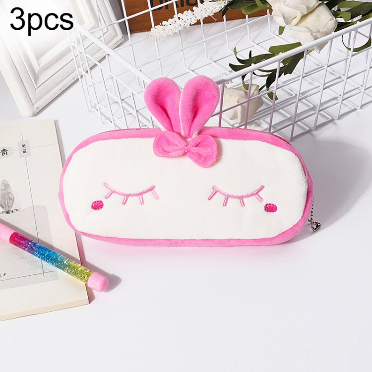 3pcs Children Cute Animal Plush Pencil Bag Stationery Storage Bag My Store