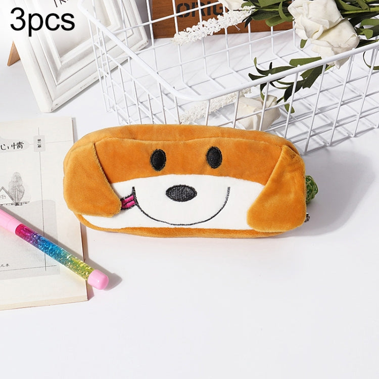 3pcs Children Cute Animal Plush Pencil Bag Stationery Storage Bag My Store