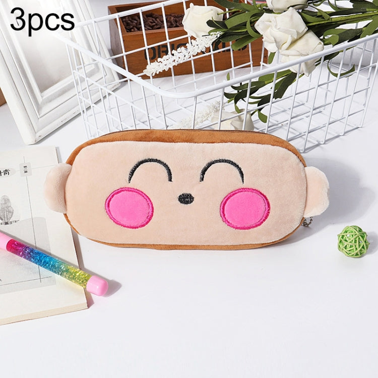 3pcs Children Cute Animal Plush Pencil Bag Stationery Storage Bag My Store