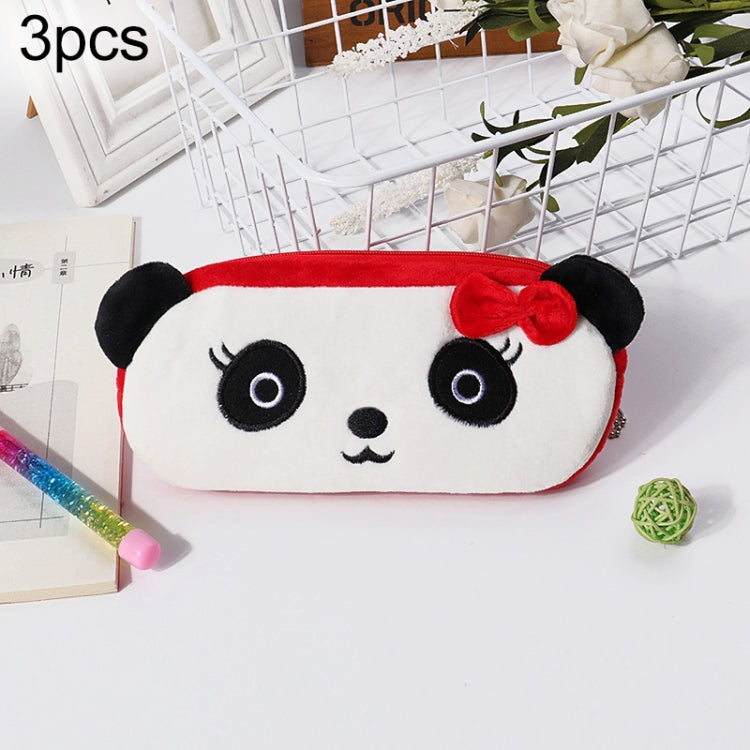 3pcs Children Cute Animal Plush Pencil Bag Stationery Storage Bag My Store