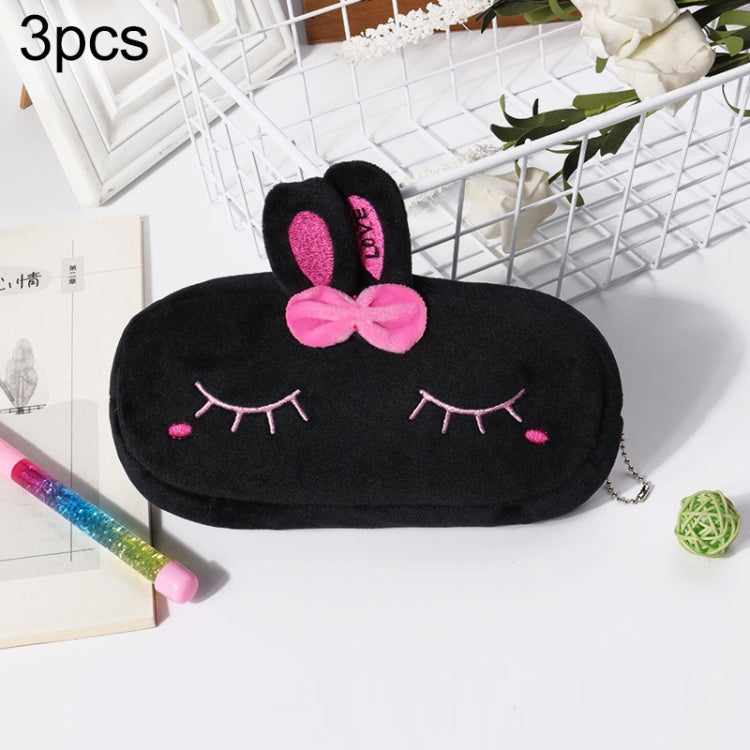 3pcs Children Cute Animal Plush Pencil Bag Stationery Storage Bag My Store