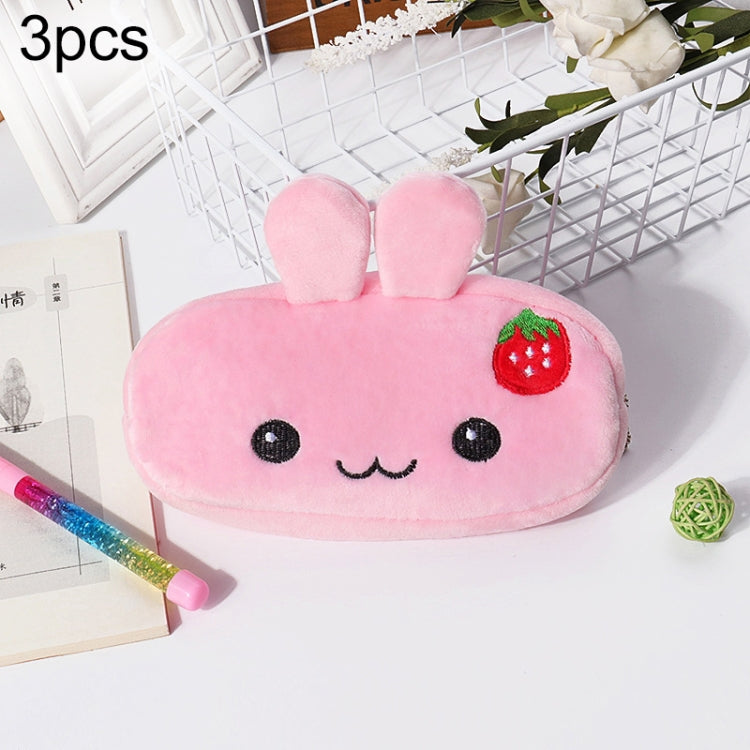 3pcs Children Cute Animal Plush Pencil Bag Stationery Storage Bag My Store