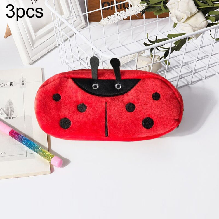 3pcs Children Cute Animal Plush Pencil Bag Stationery Storage Bag My Store