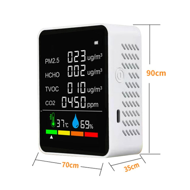 ZN-2COWT 6 In 1 PM2.5 Infrared Sensor CO2 Formaldehyde TVOC Temperature Humidity Detector