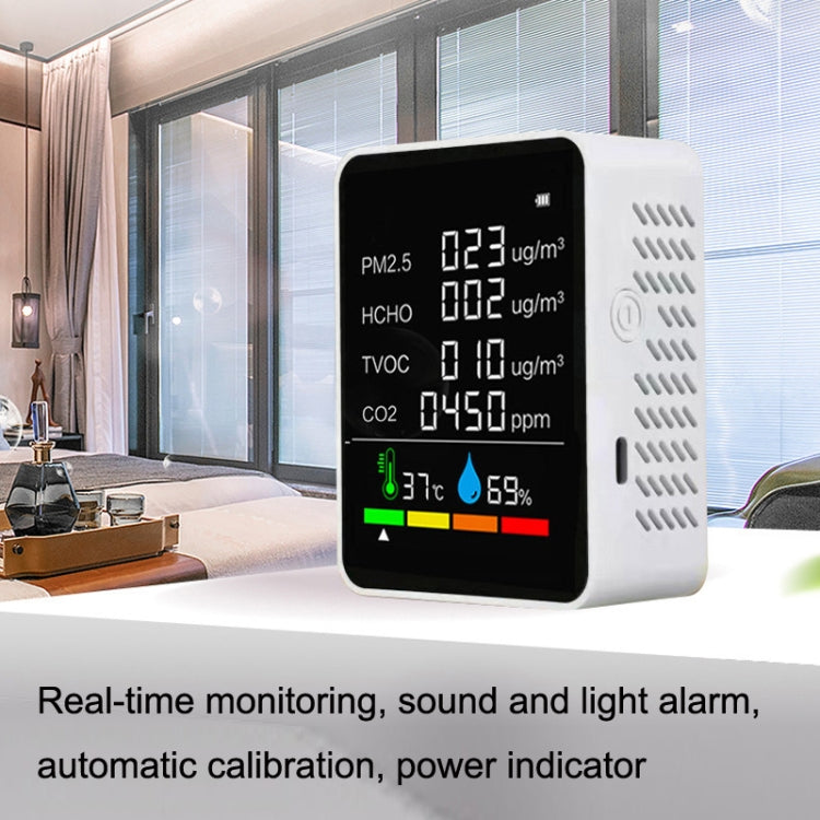 ZN-2COWT 6 In 1 PM2.5 Infrared Sensor CO2 Formaldehyde TVOC Temperature Humidity Detector Reluova