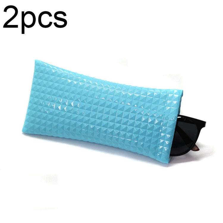 D8649-240 2pcs PU Leather Bullet Portable Waterproof Glasses Storage Bag Reluova