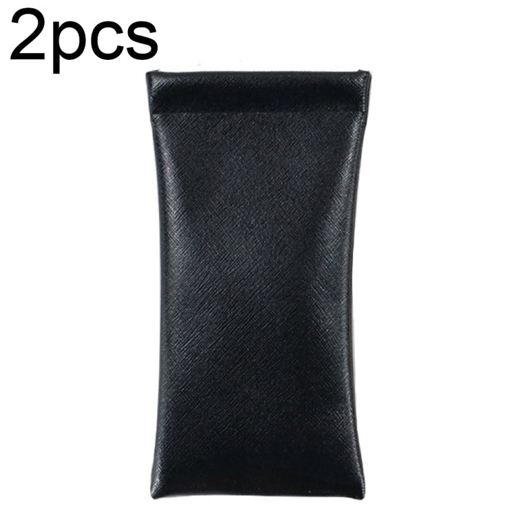 D8649-240 2pcs PU Leather Bullet Portable Waterproof Glasses Storage Bag Reluova