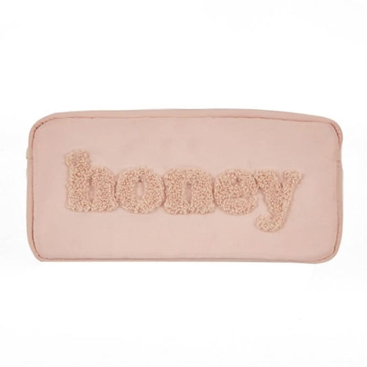 H6572 Letter Embroidered Nylon Travel Toiletry Bag Portable Cosmetic Bag Reluova