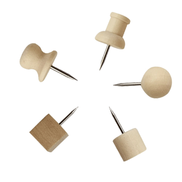 Wooden Log Thumbtack Set Sticky Note Fixed Tack, Specification: Square Box