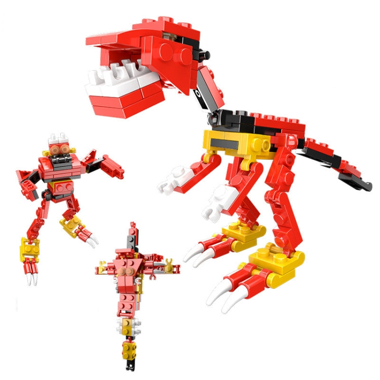 CAYI 3 In 1 Mecha Dinosaur Small Particles Puzzle Building Blocks Children Toys