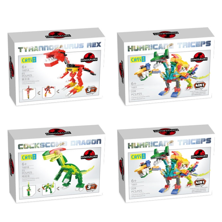 CAYI 3 In 1 Mecha Dinosaur Small Particles Puzzle Building Blocks Children Toys Reluova