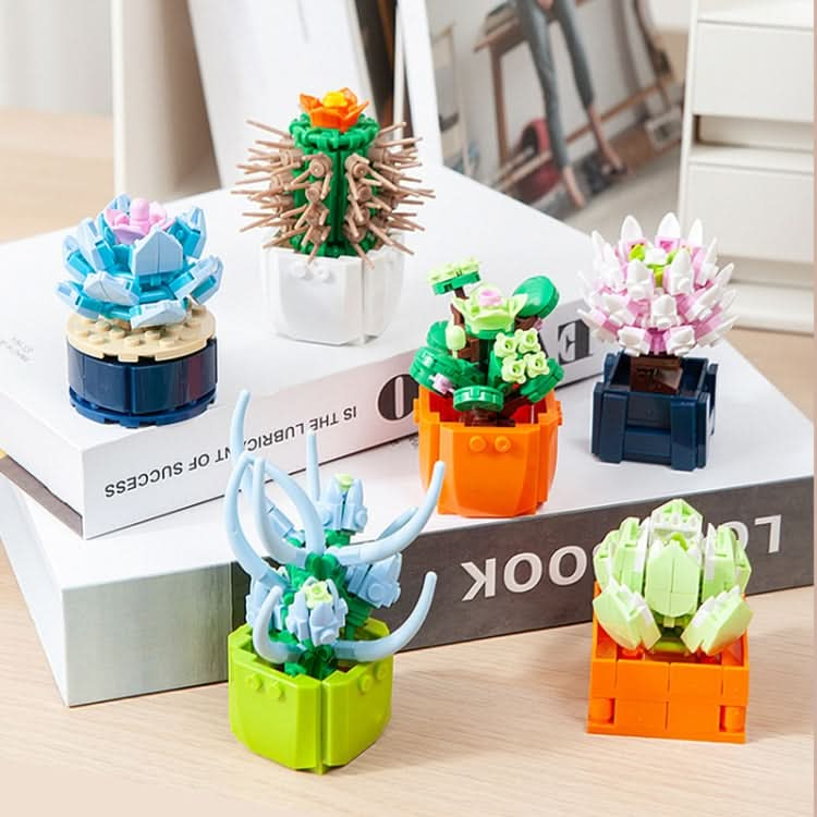 CAYI Potted Plant Building Blocks Office Decoration Small Particles Assembly Puzzle Toys Reluova