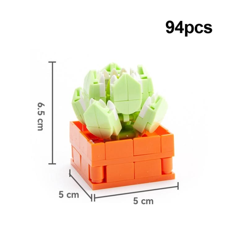 CAYI Potted Plant Building Blocks Office Decoration Small Particles Assembly Puzzle Toys Reluova