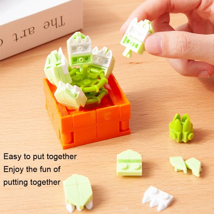 CAYI Potted Plant Building Blocks Office Decoration Small Particles Assembly Puzzle Toys Reluova