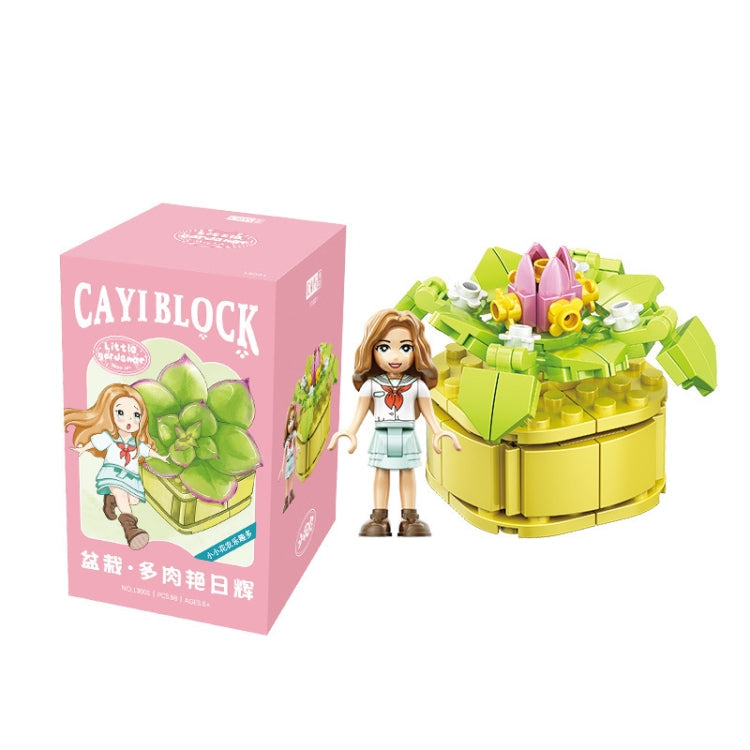 CAYI Succulent Potted Plant Small Particle Puzzle Building Block Toy Reluova