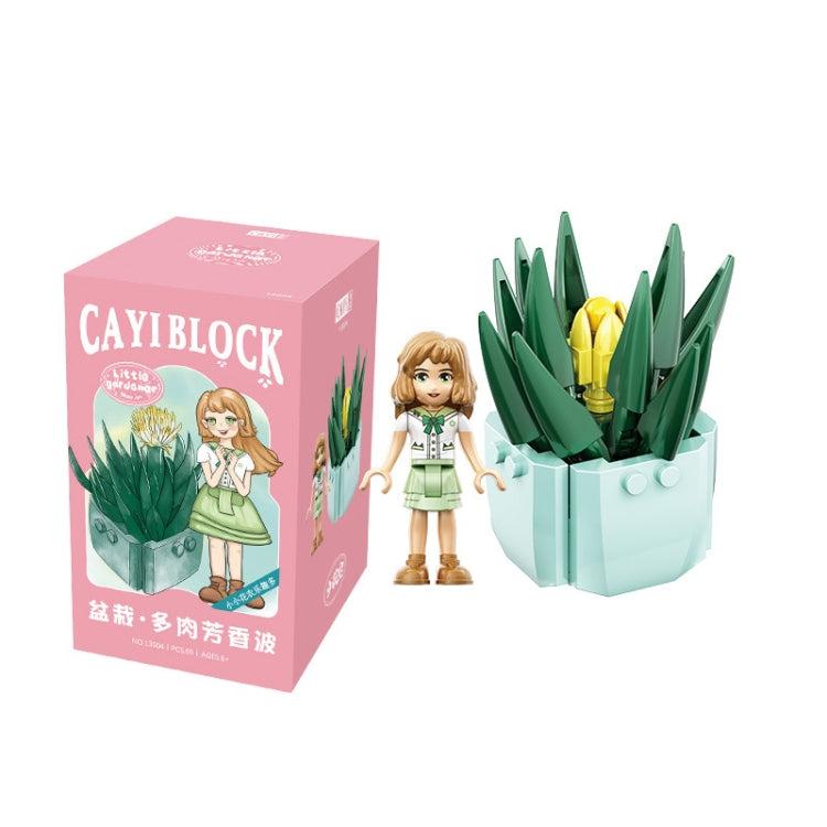 CAYI Succulent Potted Plant Small Particle Puzzle Building Block Toy Reluova