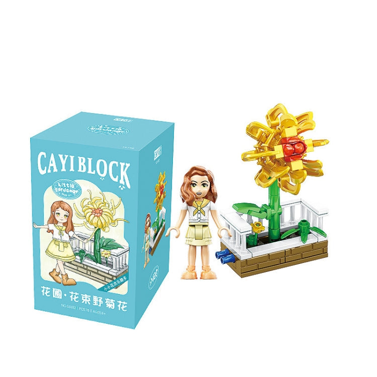 CAYI Flower Garden Bouquet Small Particle Puzzle Building Block Toy Reluova