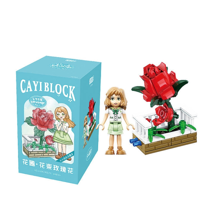 CAYI Flower Garden Bouquet Small Particle Puzzle Building Block Toy