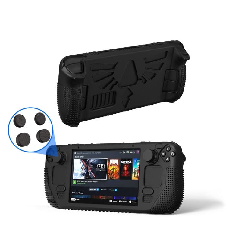 For Steam Deck V V4-1 Silicone Non-slip Protective Case for Pocket Consoles with Holder Function Reluova