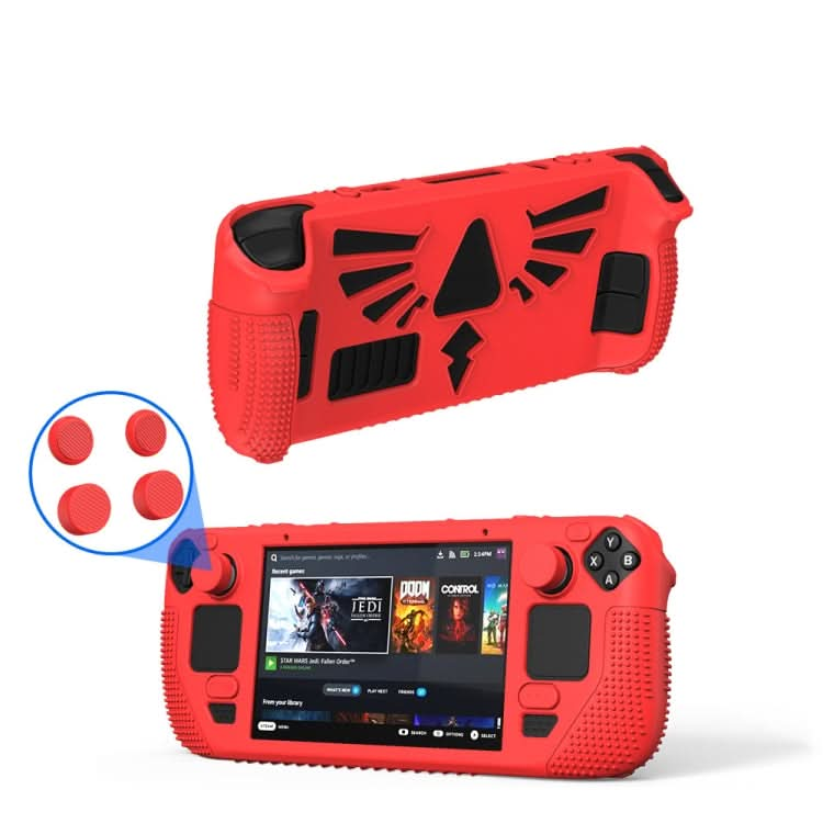 For Steam Deck V V4-1 Silicone Non-slip Protective Case for Pocket Consoles with Holder Function Reluova