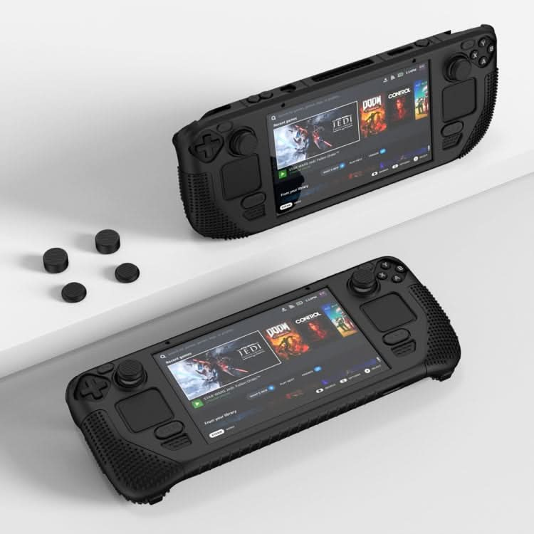 For Steam Deck V V4-1 Silicone Non-slip Protective Case for Pocket Consoles with Holder Function Reluova