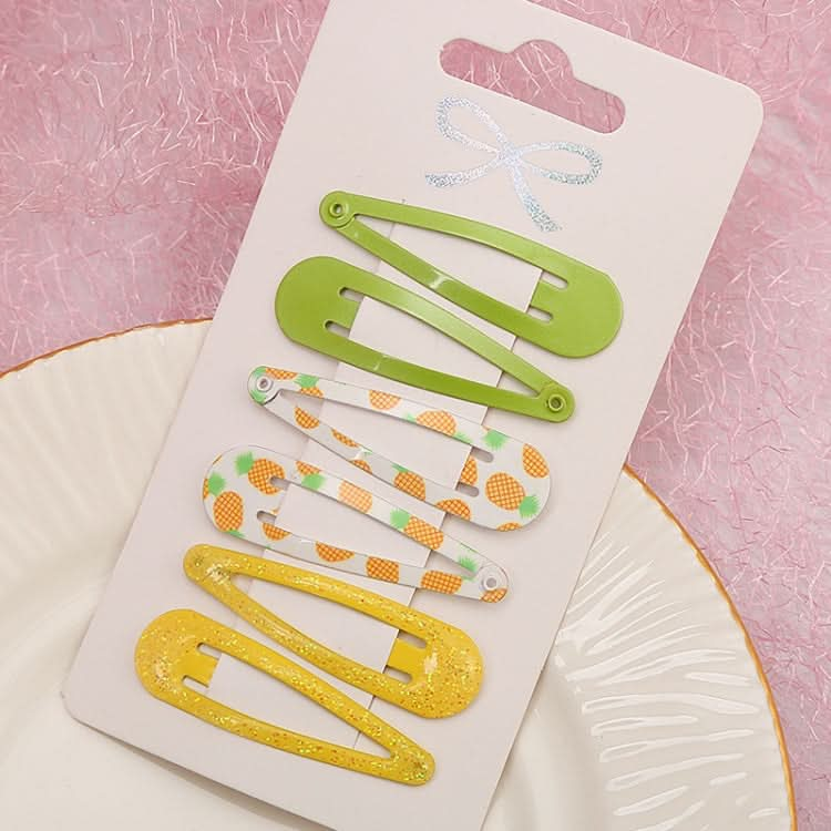 5sets  Drip Oil Baking Lacquer Printing Girls Hair Clip Hair Accessories-Reluova