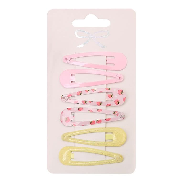 5sets  Drip Oil Baking Lacquer Printing Girls Hair Clip Hair Accessories-Reluova