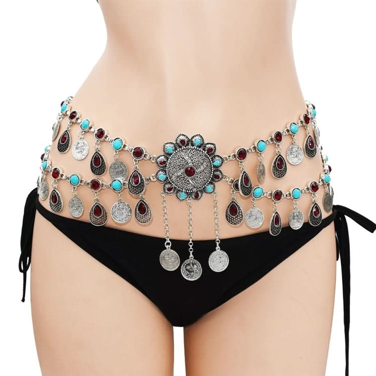 Ethnic Style Dance Performance Waist Chain Tassel Belt Reluova