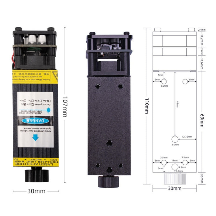 DAJA J3 For D2 / D3 Small Laser Carving Machine Blu-ray Laser Head, Spec: Reluova