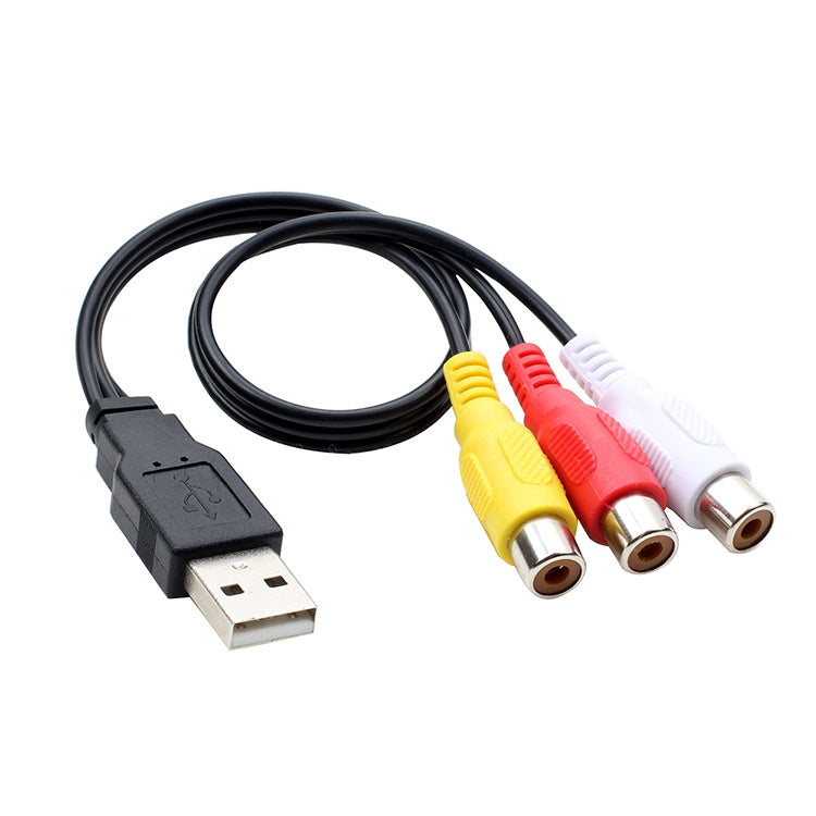 USB to 3 RCA Bus 1 Male 3 Female AV Audio Cable My Store