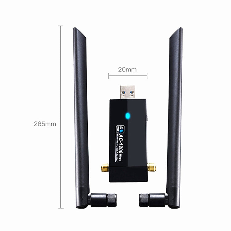 1200m Wireless Network Card 802.11AC USB3.0 Dual Frequency 2.4G/5.8G WiFi Receiver