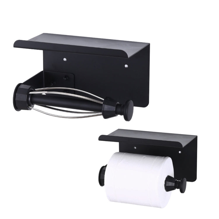 Stainless Steel Damping Paper Towel Holder Punch-free Roll Paper Storage Rack